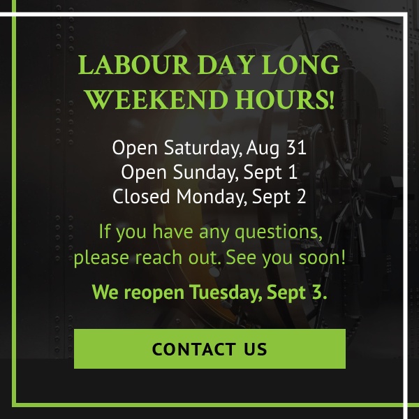 Closed Labour Day, Sept 2